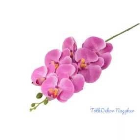 Gumis orchidea 7 fejes ág 77 cm - Rózsaszín