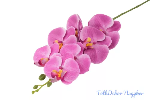 Gumis orchidea 7 fejes ág 77 cm - Rózsaszín