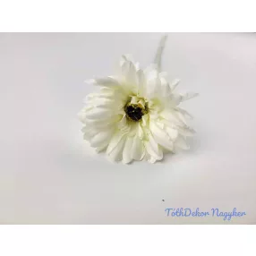 Gerbera élethű hamvas szárú selyemvirág 52 cm - Krém