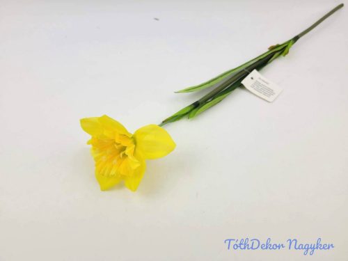 Nárcisz szálas selyemvirág 45 cm - Sárga