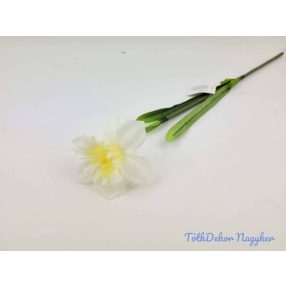 Nárcisz szálas selyemvirág 45 cm - Krém