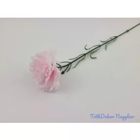 Szegfű szálas selyemvirág 55cm - Babarózsaszín