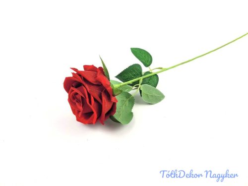 Szálas bársonyos rózsa 51 cm - Piros