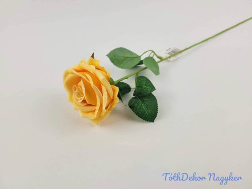 Szálas bársonyos rózsa 51 cm - Napsárga