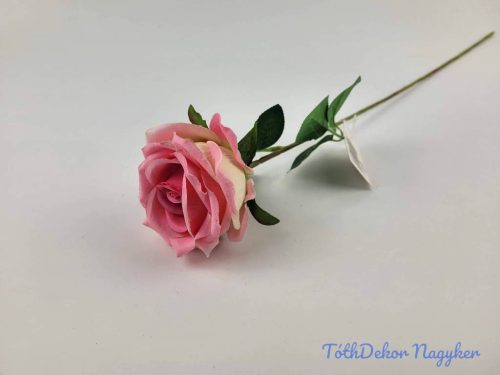 Szálas bársonyos rózsa 51 cm - Rózsaszín