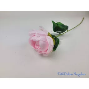 Peónia szálas selyemvirág 55cm - Babarózsaszín