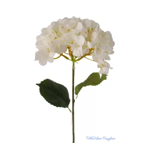 Hortenzia szálas selyemvirág D17cm M59cm - Törtfehér