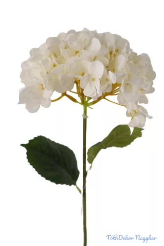 Hortenzia szálas selyemvirág D17cm M59cm - Törtfehér