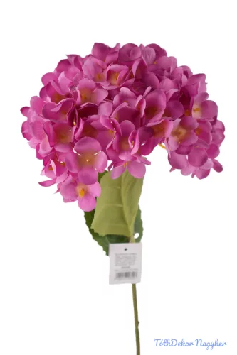 Hortenzia szálas selyemvirág D17cm M59cm - Lilás Rózsaszín