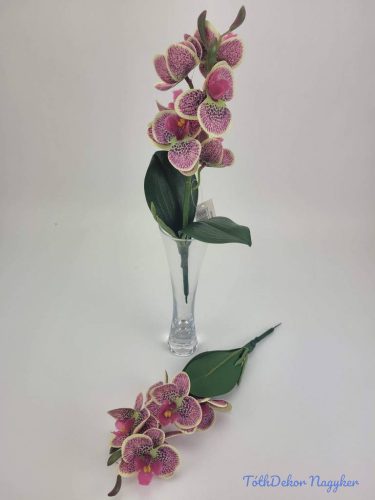 Orchidea gumis levéllel 32cm - Cirmos