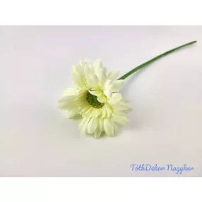 Gerbera szálas selyemvirág 42 cm - Krém
