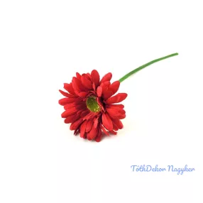 Gerbera szálas selyemvirág 42 cm - Piros