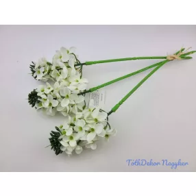 Bugás apró virágos köteg 38cm - Fehér