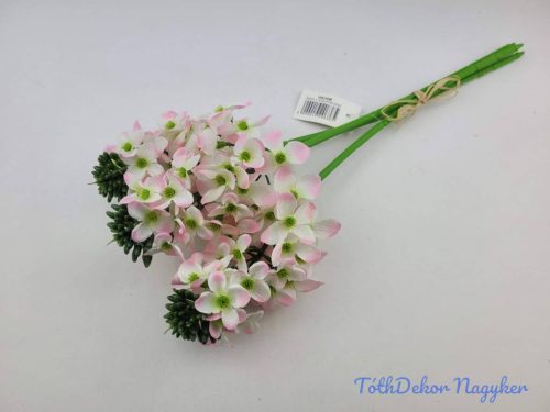 Bugás apró virágos köteg 38cm - Világos Rózsaszín