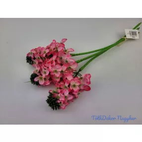 Bugás apró virágos köteg 38cm - Sötét Rózsaszín