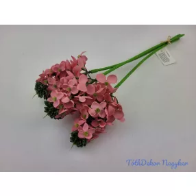 Bugás apró virágos köteg 38cm - Korall