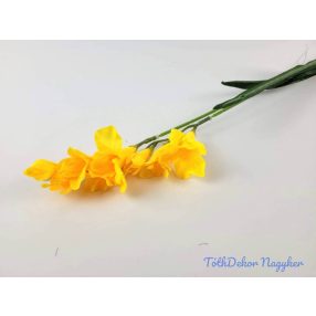 Frézia 2 ágú selyem ág 57 cm - Napsárga