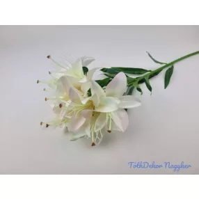 Liliom 10 fejes ág 70cm - Krém-Halvány Rózsaszín