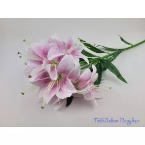 Liliom 10 fejes ág 70cm - Pinkes