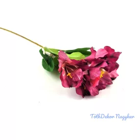 Asztromélia selyem ág 60 cm - Padlizsán Lilás