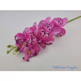 Orchidea 7 fejes ág 62cm - Sötét Rózsaszín