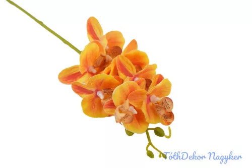 Orchidea 7 fejes ág 62cm - Sárgás