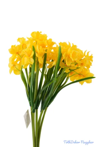 Szálas gumi nárcisz 35cm - Sárga