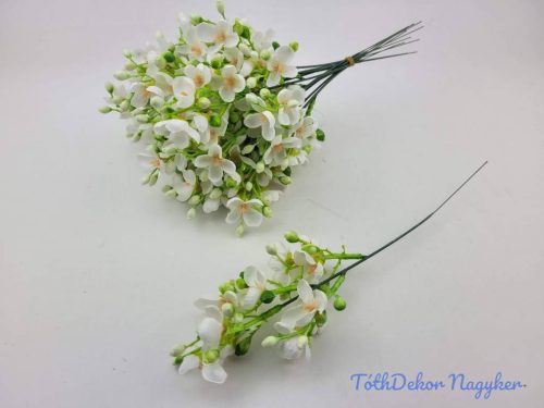 Virágos pick 12v. 30cm - Fehér
