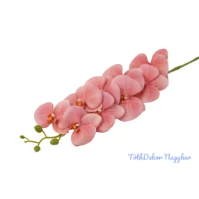 Orchidea ág gumírozott eres selyem 90cm - Sötét Púder