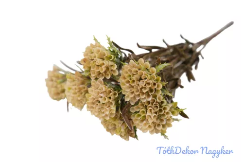 Tölcsérgumós 7 ágú bokor 34cm - Krém