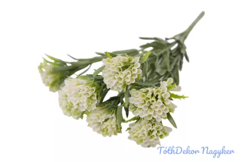 Tölcsérgumós 7 ágú bokor 34cm - Fehér