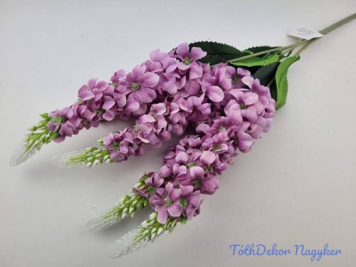 Szarkaláb 5 ágú selyem csokor 57cm - Lila