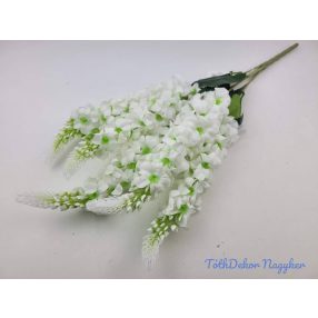 Szarkaláb 5 ágú selyem csokor 57cm - Fehér