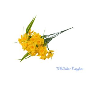 Gumis nárcisz 7 ágú mű csokor 35cm - Sárga