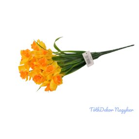 Gumis nárcisz 7 ágú mű csokor 35cm - Napsárga