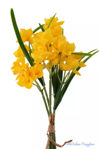 Gumis nárcisz 5 szálas köteg 28cm - Sárga
