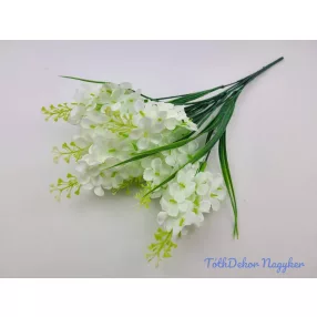 Orgona 7 ágú selyem csokor 38cm - Fehér