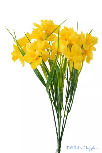 Gumis nárcisz 6 ágú mű csokor 33cm