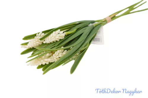 Gumi gyöngyike 5 szálas köteg 34cm - Törtfehér