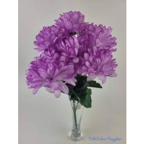 Krizantém 7 ágú selyemvirág csokor 40cm - Lila