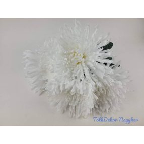 Pók krizantém 7 ágú selyem csokor 44cm - Fehér