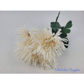 Pók krizantém 5 ágú selyem csokor 40cm - Halvány Barack