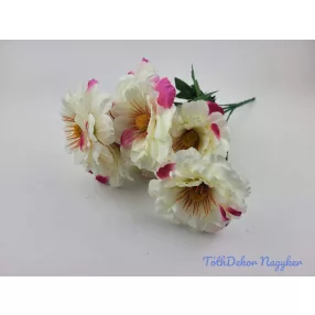 Zinnia 7 ágú selyem csokor 40 cm - Cirmos