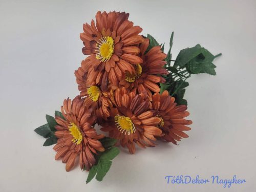 Gerbera 7 ágú csokor 42 cm - Rozsda