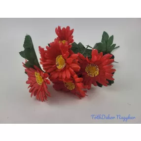 Gerbera 7 ágú csokor 42 cm - Piros