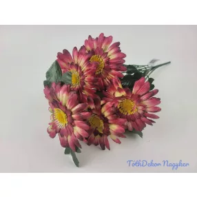 Gerbera 7 ágú csokor 42 cm - Lilás Burgundi