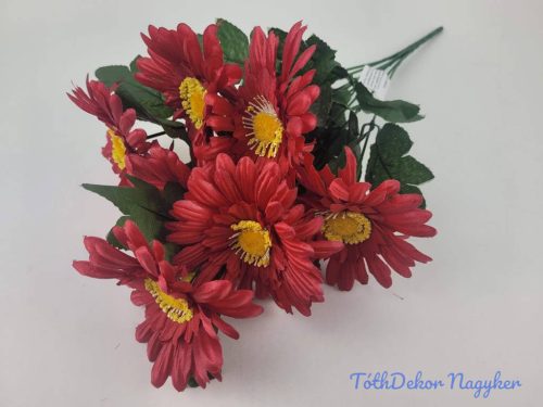 Gerbera 7 ágú csokor 42 cm - Bordó