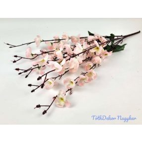   Barackvirág 7 ágú selyemvirág csokor 57 cm - Halvány Rózsaszín