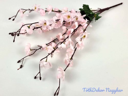 Barackvirág 7 ágú selyemvirág csokor 57 cm - Babarózsaszín