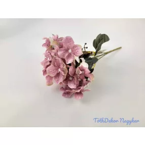 Hortenzia 5 ágú selyem csokor 26 cm - Mályvás